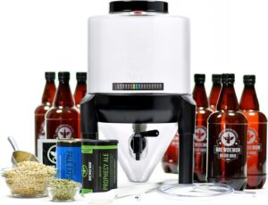 BrewDemon Craft Beer Brewing Kit Extra with Bottles - Conical Fermenter Eliminates Sediment and Makes Great Tasting Home Made Beer