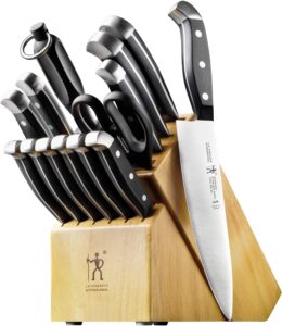 HENCKELS Statement Razor-Sharp 15-Piece White Handle Knife Set with Block, German Engineered Knife Informed by over 100 Years of Mastery