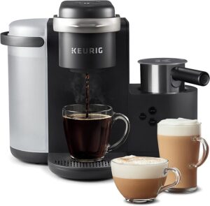Keurig K-Cafe Single-Serve K-Cup Coffee Maker, Latte Maker and Cappuccino Maker, Comes with Dishwasher Safe Milk Frother, Coffee Shot Capability, Compatible...