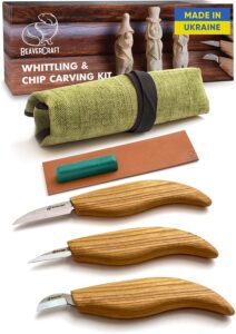 BeaverCraft S15 Whittling Kit Wood Carving Kit for Beginners - Wood Carving Tools Set - Whittling Knife Set Whittling Tools Wood Carving Wood for Beginners,...