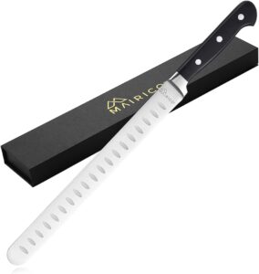 MAIRICO Ultra Sharp Premium 11-inch Stainless Steel Carving Knife - Ergonomic Design - Best for Slicing Roasts, Meats, Fruits and Vegetables