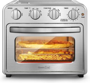 Geek Chef Air Fryer Countertop Convection Oven, 4 Slice Toaster Air Fryer Oven Warm, Broil, Toast, Bake, Air Fry, Oil-Free, Perfect for Countertop