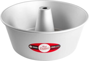 Fat Daddio's PAF-10425 Anodized Aluminum Angel Food Cake Pan, 10 Inch