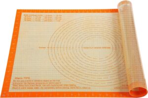 Silicone Pastry Mat Extra Large Baking Mat 26 x 16 Inch with Measurements, Perfect for Counter Mat, Dough Rolling Mat, Oven Liner, Fondant Mat, Pie Crust Mat