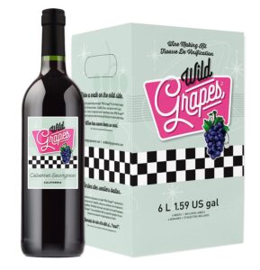 Wild Grapes Premium DIY Wine Making Kits - California Cabernet Sauvignon - Makes Up to 30 x 750mL Bottles, 6 Gallons of Wine