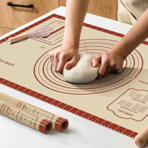Extra Large Non-Stick Silicone Pastry Mat - Perfect for Baking and Dough Rolling
