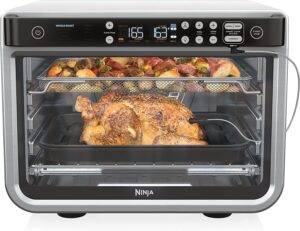 Ninja DT251 Foodi 10-in-1 Smart XL Air Fry Oven, Bake, Broil, Toast, Roast, Digital Toaster, Thermometer, True Surround Convection up to 450°F, includes 6...
