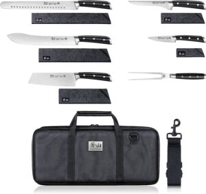 Cangshan S Series 1024135 German Steel Forged 7-Piece BBQ Knife Set