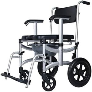 MUUL-WHCH Mobile Shower Chair: Versatile 4-in-1 Commode, Shower, and Wheelchair Combo