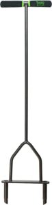 Yard Butler ID-6C Manual Lawn Coring Aerator - Grass Dethatching Turf Plug Core Aeration Tool - Grass Aerators for Small Yards - Loosen Compacted Soil - Gardening Hand Tools - Gray, 37 Inches