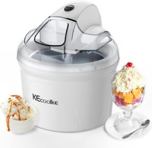 KECOOLKE Ice Cream Maker, Teacher Appreciation Gifts Electric Ice Cream Machine Soft Serve Homemade 1.5 Quart Frozen Yogurt, Sorbet,gelato