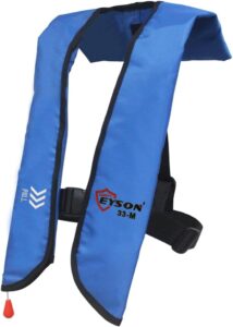 Eyson® Inflatable Life Jacket Life Vest Basic Manual (709 Blue Manual)
