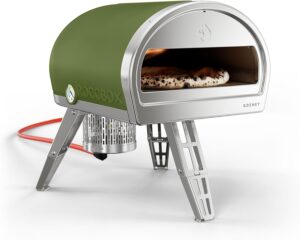 Roccbox Pizza Oven by Gozney | Portable Outdoor Oven | Gas Fired, Fire & Stone Outdoor Pizza Oven - New Olive Green