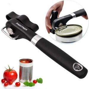 PAKITNER- Safe Cut Can Opener for Kitchen & Restaurant - handheld, Manual, Ergonomic Smooth Edge, Food Grade Stainless Steel Cutting