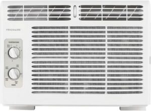 Frigidaire FFRA051WAE Window-Mounted Room Air Conditioner, 5,000 BTU with Temperature Control and Easy-to-Clean Washable Filter, in White