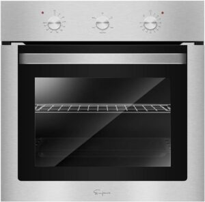 Empava 24XWOA01 24” Electric Single Wall Oven with Basic Broil Bake Functions Mechanical Knobs Control Stainless Steel, WOA01