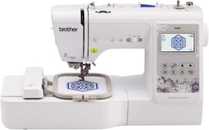 Brother SE600 Sewing and Embroidery Machine, 80 Designs, 103 Built-In Stitches, Computerized, 4" x 4" Hoop Area, 3.2" LCD Touchscreen Display, 7...