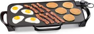 Presto 07061 22-inch Electric Griddle With Removable Handles, Black, 22-inch