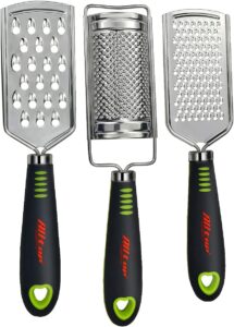 ALLTOP Food Graters for Cheese,Nutmeg,Potato,Ginger and Garlic,Cirtrus,Hand-held Stainless Steel Zester for Kitchen - Pro Multi-purpose Gadgets,Set of 3...