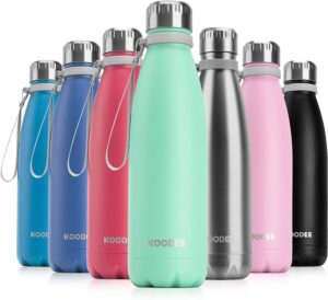 koodee 17 oz Stainless Steel Water Bottle, Double Wall Vacuum Insulated Sports Water Bottle,BPA Free