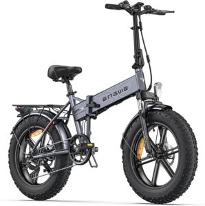 ENGWE Upgraded 750W Folding Electric Bike for Adults 20"×4.0" All Terrain Fat Tires Mountain Beach Snow Electric Bicycles 7 Speed Gear E-Bike with...