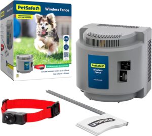 PetSafe Wireless Pet Fence - The Original Wireless Containment System - Covers up to 1/2 Acre for dogs 8lbs+, Tone / Static - America's Safest Wireless...