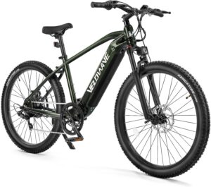 VELOWAVE Electric Mountain Bike for Adults 48V 15Ah Removable LG Cells Battery 25MPH E Bike 500W Motor 27.5'' Ebike Shimano 7-Speed