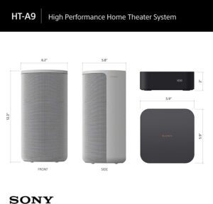 Sony HT-A9 7.1.4ch High Performance Home Theater Speaker System - Immersive Surround Sound with Alexa and Google Assistant