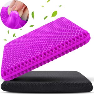 KYSMOTIC Gel Seat Cushion for Long Sitting (Super Large & Thick), Soft & Breathable, Gel Cushion for Wheelchair, Gel Chair Cushion for Hip Pain, Gel Seat Cushion for Office Chair (1 Cushion+1 Cover)