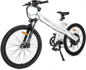 ECOTRIC 26" Electric Bike 1000W Powerful Motor Bicycle Mountain Ebike 48V/12.5AH Removable Battery Suspension Fork Black City Tire LCD Display