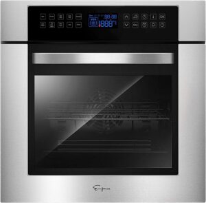 Empava 24" 10 Cooking Functions W/ Rotisserie Electric LED Digital Display Touch Control Built-in Convection Single Wall Oven EMPV-24WOC02
