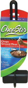 ChopStir Original Ground Meat Chopper, Frozen Juice Concentrate Stirrer, Heat-Resistant Nylon, Made in the USA, Black