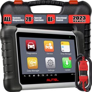 Autel MaxiCOM MK808 Scanner, 2023 Newest Car Diagnostic Scan Tool with All System Diagnosis and 28+ Service, Active Test, Bi-Directional Control, AutoAuth for FCA SGW, 21+ Languages