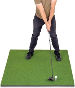 GoSports Golf Hitting Mat Artificial Turf Mat for Indoor/Outdoor Practice Includes 3 Rubber Tees - Standard, PRO, or Elite