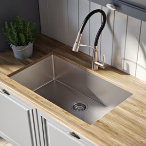 Kraus KHU100-28 Kitchen Sink, 28 Inch, Stainless Steel