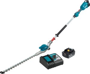 Makita XNU01T Lithium-Ion Brushless Cordless 18V LXT 20" Articulating Pole Hedge Trimmer Kit (5.0Ah), Teal