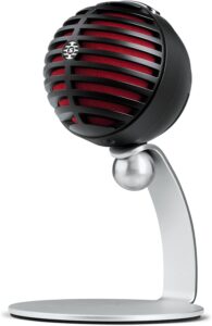Shure MV5 Digital Condenser Microphone with USB and Lightning Cables - Black with Red Foam