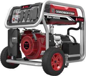 A-iPower SUA12000E 12000 Watt Portable Generator Heavy Duty Gas Powered with Electric Start for Jobsite, RV, and Whole House Backup Emergency