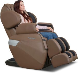 RELAXONCHAIR [MK-II Plus Full Body Zero Gravity Shiatsu Massage Chair with Built-in Heat and Air Massage System - Chocolate