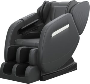 SMAGREHO 2022 New Massage Chair Recliner with Zero Gravity, Full Body Air Pressure, Heat and Foot Roller Included(Black)