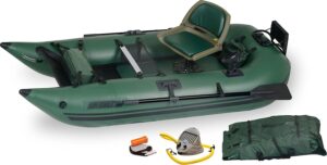 Sea Eagle 285 Frameless Inflatable 9’ Pontoon Fishing Boat - 1 Person- Lightweight, Portable-Perfect for Hunting & Fishing-Sets up in 5 Minutes
